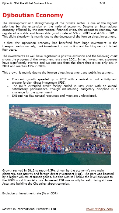 Business in Djibouti, Port, Marine Transport, Djiboutian Foreign Trade and Economy