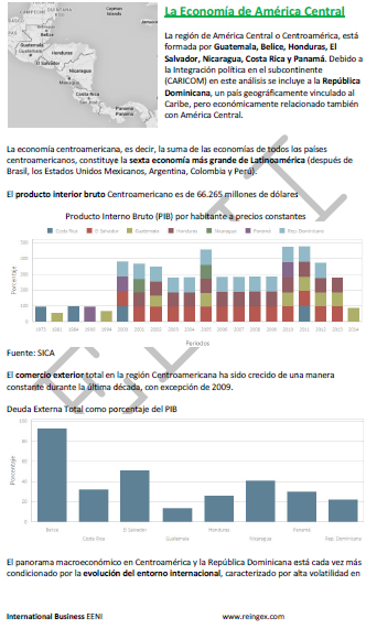 Centroamérica: economía y comercio exterior