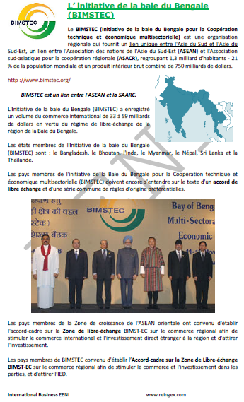 Initiative de la baie du Bengale BIMSTEC