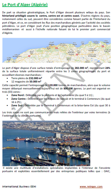 Cours transport maritime : Ports de l’Algérie