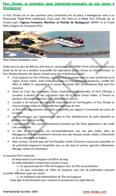 Curso Mestrado Transporte Marítimo: Portos de Madagáscar