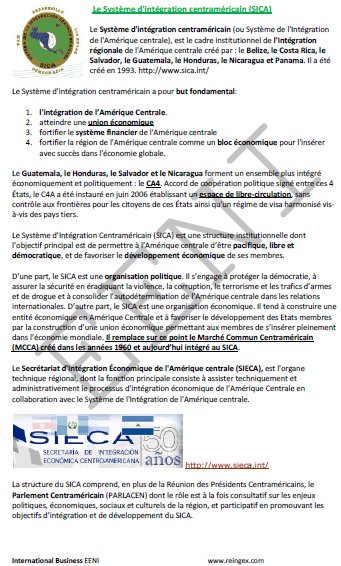 Système d’intégration centraméricain SICA