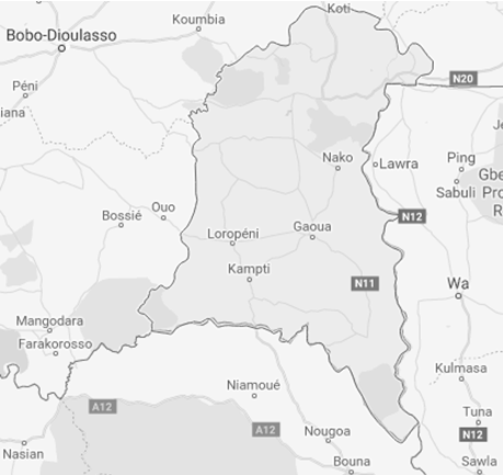 Negocis (comerç exterior) a la regió Sud-oest (Burkina Faso)