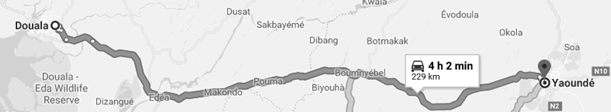 Curs logística EAD: Carretera Yaoundé-Douala