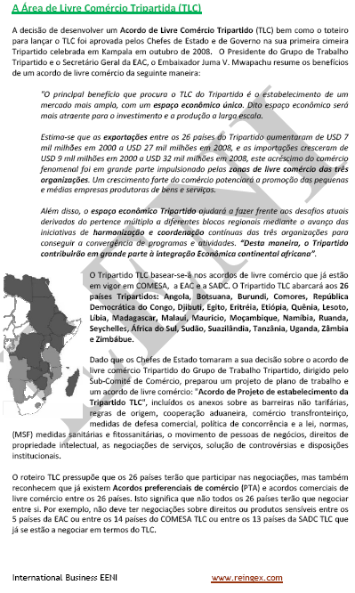 Acordo Tripartido COMESA-EAC-SADC (Angola, Moçambique, Quénia, Uganda...)